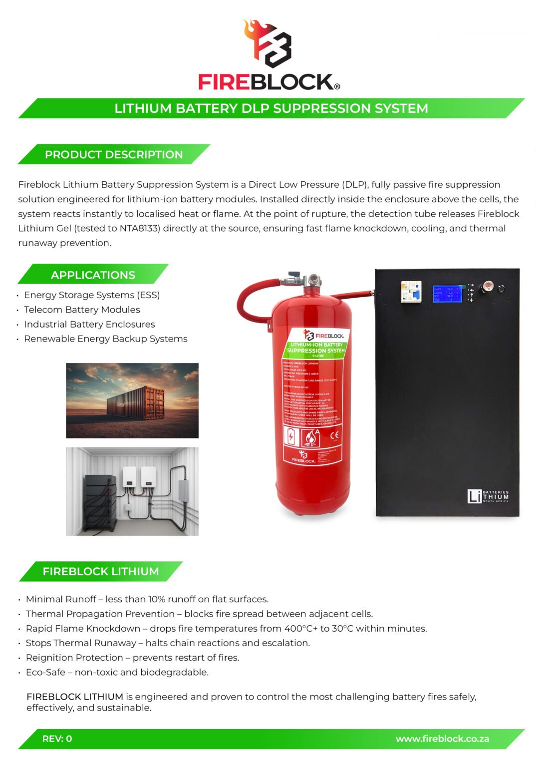 Litihum Suppression System